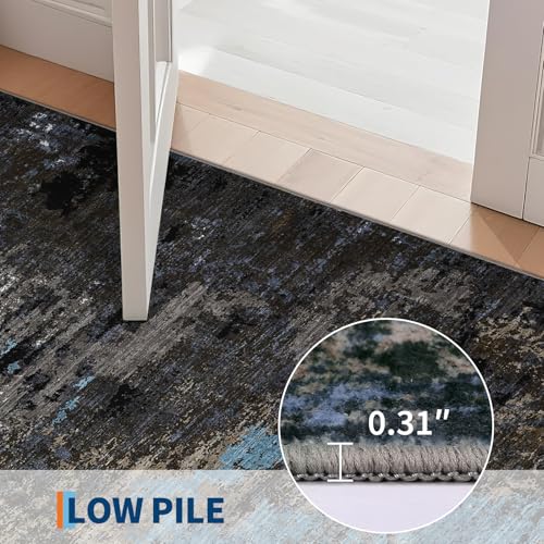GarveeHome Abstract Area Rugs 5x7 Ultra-Soft Modern Indoor Grey Brown - color: Natura/Land, size: 5' x 7' (Rectangular)