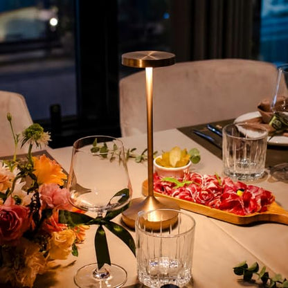 Cordless LED Table Lamps, Rechargeable 6000mAh, 72H Runtime, Waterproof - color: Titanium