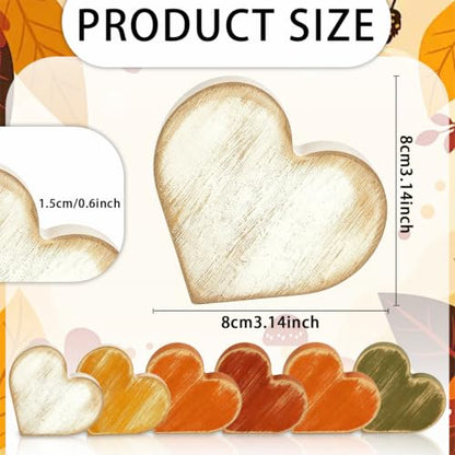 Wooden Hearts Fall Decor, Fall Decorations for Home - style: Fall Heart