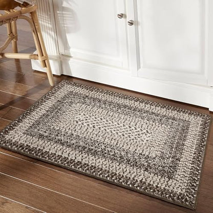 RUGSREAL Entryway Rug 2x3 Small Bedroom Washable Rus with Rubber Backing - color: Mocha, size: 2' x 3' (Rectangular)