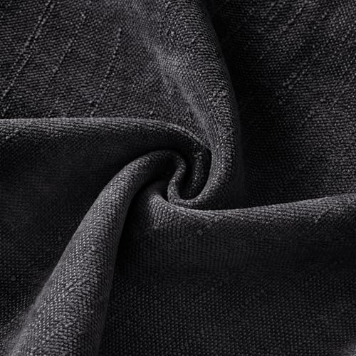 ANRODUO Euro Decorative Textured Pillow Covers 26x26 Inch Black Pack of 2 - color: Black, size: 26" x 26" (Pack of 2)