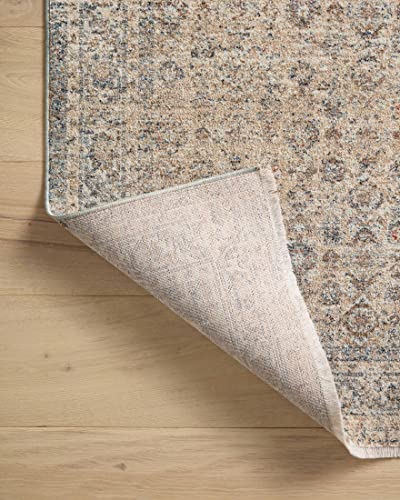 Loloi Angela Rose Blake Beige/Denim 2'-7" x 8'-0" Runner Rug - color: Beige / Denim, size: 2'7" x 8' (Rectangular)