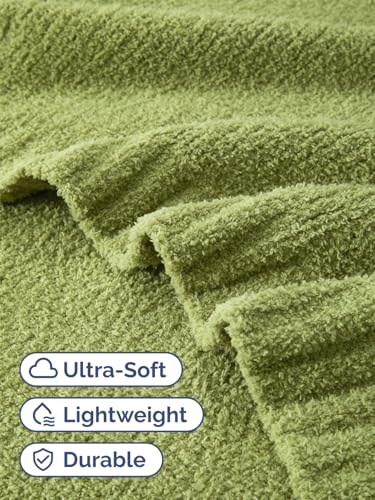 Sage Throw Blanket - Soft Throw Blanket - Cozy Knitted Blanket - 50x60 - color: 04 - Sage