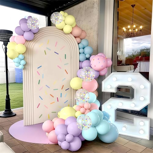 Pastel Balloon 12Inch Colorful Macaron Pink Teal Blue Yellow Purple Balloon - color: Blue Yellow Pink Purple