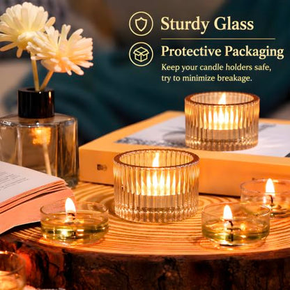HAVITI 24 Pack Tealight Gold Candle Holders, Votive Tea Light Candle Holder - color: Gold, size: 1.3" x 2"