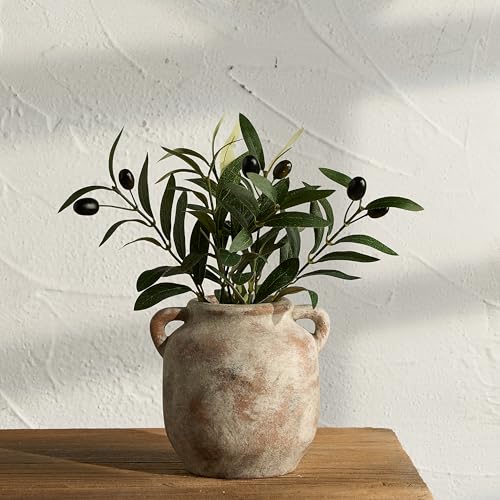 Vanselia Ceramic Flower Vase Home Table Decor Living Room Farmhouse 6 in - color: 6" Retro