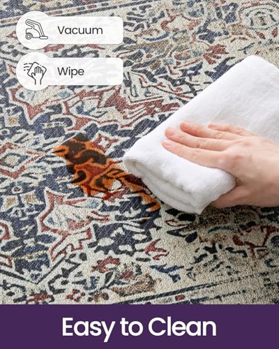DEXI Kitchen Floor Mats Cushioned Anti Fatigue Runner Rug, 24x59 Red/Blue - color: Red/Blue, size: 59"L x 24"W x 0.4"Th