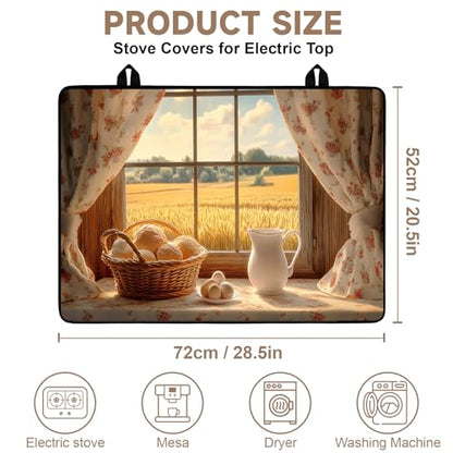 Versatile Stove Guard Mat for Electric Stoves - All-in-One Heat-Resistant Protector Mat, Non-Slip Kitchen Counter Mat 28''x20'' - color: F3078