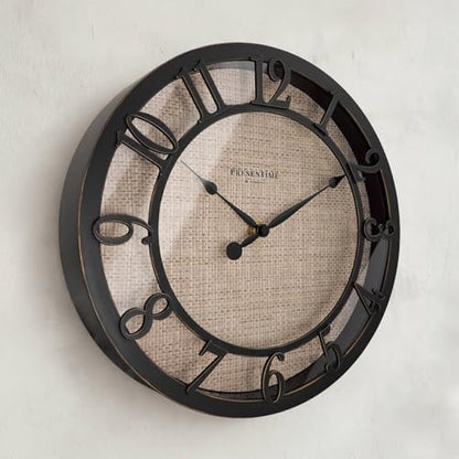 Presentime 10" Farmhouse Series Wall Clock - color: Oil Rubbed Antique Bronze, size: 10 inch