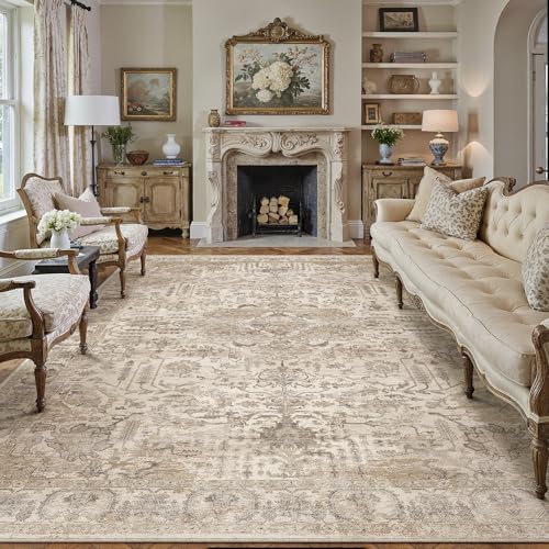 HUGEAR 8x10 Beige Vintage Distressed Washable Area Rug for Living Room - color: C| Beige, size: 8' x 10' (Rectangular)