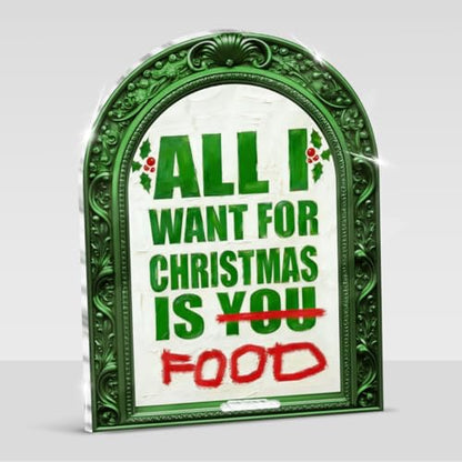 Funny Framed Christmas Sign Table Decorations - color: WANT