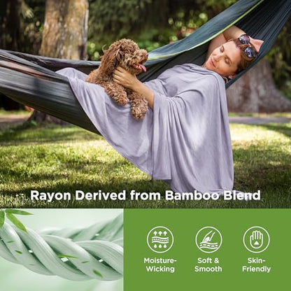 Bedsure Silky Soft Cooling Blanket for Hot Sleepers, Throw XL, Lavender - color: 04- Lavender, size: Throw Xl (50" X 70")