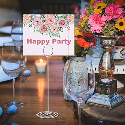 Table Number Holders, 10PCS Place Card Holder, Photo Holder (8.7" Silver) - color: Silver, size: Extra Large