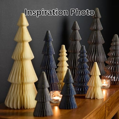 Your Heart's Content Honeycomb Paper Trees, Set of 3 (Large Set 3 Gray) - color: Large Set 3 Gray