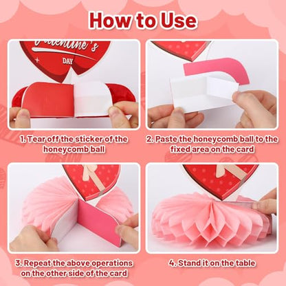 Valentine Table Centerpiece, 10Pcs Pink Heart Table Topper Decor - style: Valentines Day Style