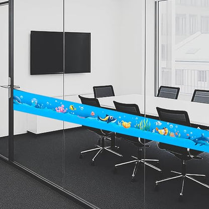 IVN Wallpaper Border Peel and Stick Wall Cartoon Sea Animals 4x196 Inch - color: Cartoon Sea Animals