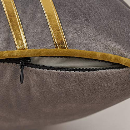 Avigers Throw Pillow Cover 18 x 18 Inch, Grey, Velvet, Hidden Zipper - color: Grey, size: 18" x 18" (Pack of 1)