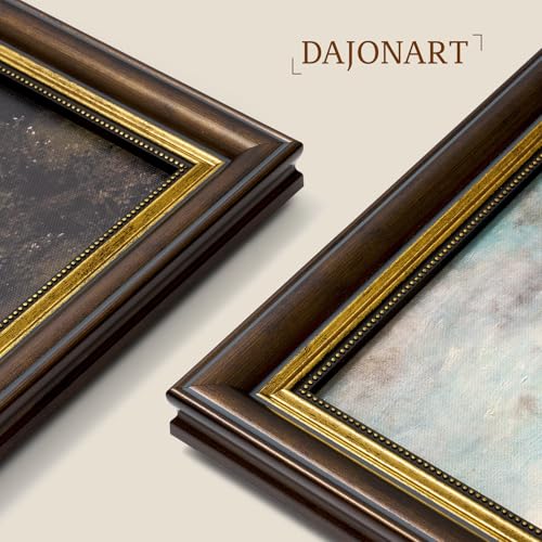 Small Framed Landscape Canvas Wall Art – Rustic Countryside River Scene - color: 07, size: 12"L x 10"W
