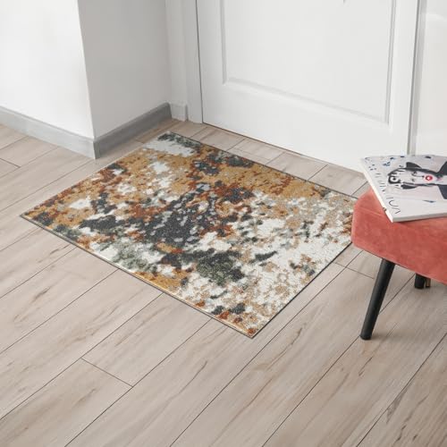 Keen Home Design Abstract Non-Shedding Entryway Rug, Soft Thick Pile, 2x3 - color: Skies Green, size: 2' x 3' (Rectangular)