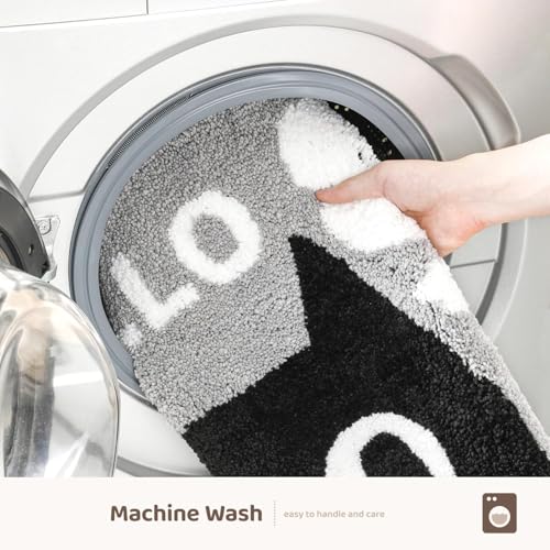 Molesun Cat Bath Mat 20x31, Soft Absorbent Microfiber Bath Rugs - color: Black, size: 20" x 31"