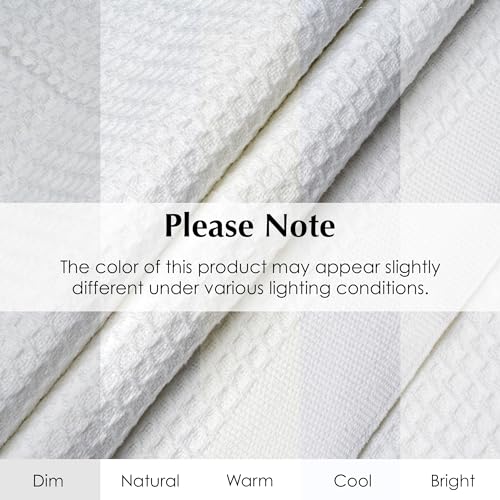 100% Cotton Waffle Weave Blanket for Hot Sleepers, Queen 92" x 90" - color: White, size: Queen(92"x90")