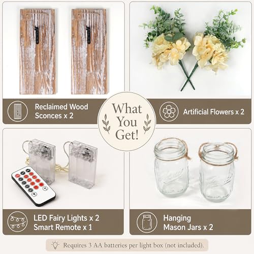 Rustic Wall Decor Set of 2, Brown - color: 13.4"H Brown + Rose