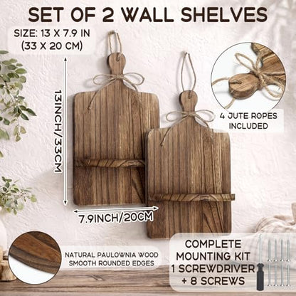 2 Pack Thanksgiving Rustic Floating Shelves Farmhouse Hanging Shelves