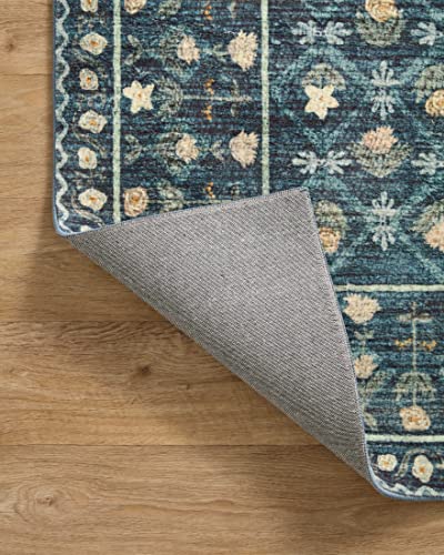 Loloi Rifle Paper Co Eden Lattice Indigo 2'-6" x 9'-6" Runner Rug - color: Lattice Indigo, size: 2'6" x 9'6" (Rectangular)