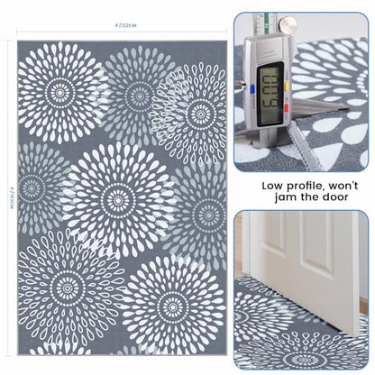 StepRite 4x6 Hallway Runner Rug, Washable Non-Slip Kitchen Rug for Entryway - size: 4' x 6' (Rectangular)