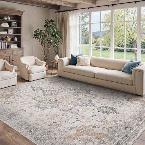 BESBLEE 10x12 Area Rug for Living Room,Washable Non Slip, Light Taupe Brown - color: Light Taupe Brown, size: 10' x 12' (Rectangular)