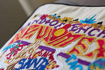 Catstudio New Mexico Hand Embroidered Decorative Throw Pillow - color: New Mexico