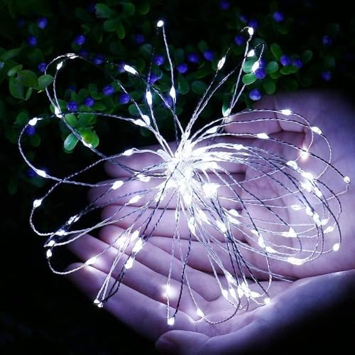 Joomer Solar Fairy Lights, 4Pack Total 104FT 320LED String Lights, White - color: White, size: 4*80LED
