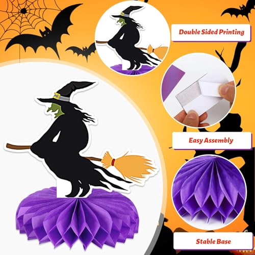 Halloween Table Decorations, 10Pcs Spooky Honeycomb Centerpieces - style: Black Halloween Style