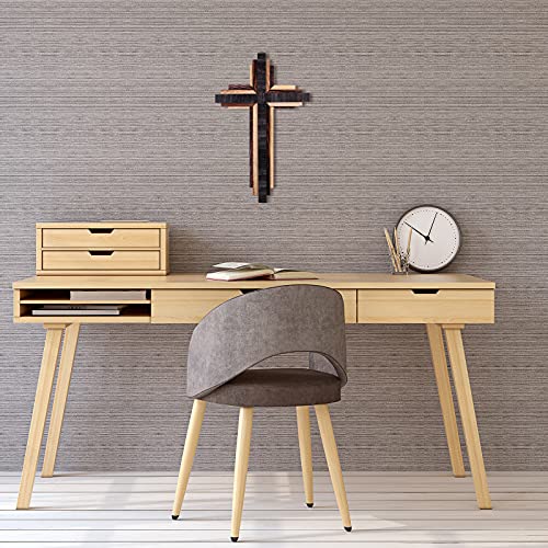 Wooden Wall Cross 3D Triple Stacked Reclaimed Wood, Rustic Hanging Decor
