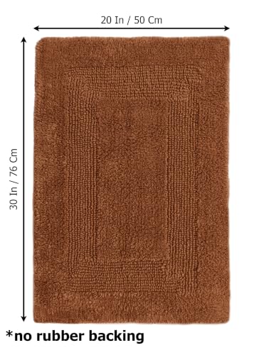 COTTON CRAFT Bath Rugs - 2 Pack Large 20x30 Soft Plush Bath Mats - Mocha - color: Mocha, size: 20x30 Inches