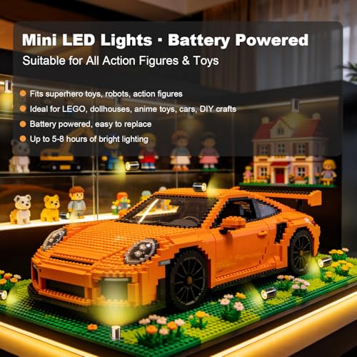 Aogist 12 PCS Yellow Mini LED Spot Lights, Battery Operated Tiny SMD Lamps - color: Yellow, size: 12