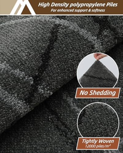 COSY HOMEER Kitchen Rugs,2 PCS Kitchen Mats Non Slip Washable,Gray - color: Grey, size: 24"x36" + 24"x60"