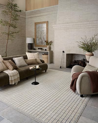 Loloi Amber Lewis Bexley Slate/Natural 2'-7" x 4' Accent Rug - color: Slate / Natural, size: 2'7" x 4' (Rectangular)