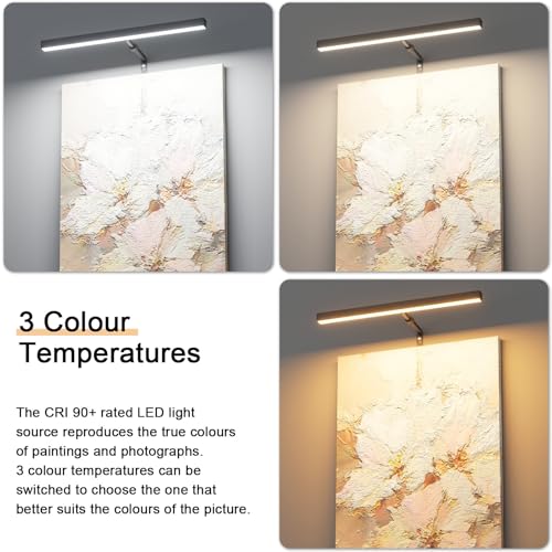 16" LED Picture Light Plug in, 5W Black Art Light - color: Black, size: 16 inch