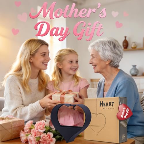 Metal Plant Hangers Indoor and Outdoor: Pots with Drainage Hole - color: Black Heart