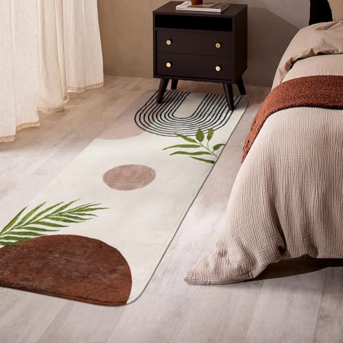 Boho Bathroom Runner Rugs 24 x 60 Non Slip, Large Long Bathroom Rug Cute Bath Mat for Bathtub Washable Shower Rug - color: Brown, size: 2' x 5' (Runner)