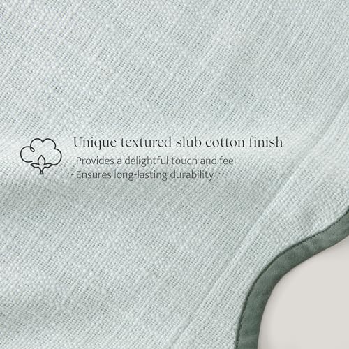 Double Stitch 100% Cotton Scalloped Throw Pillow Covers, Aqua Mint - color: Aqua Mint, size: 20" x 20" (Pack of 2)