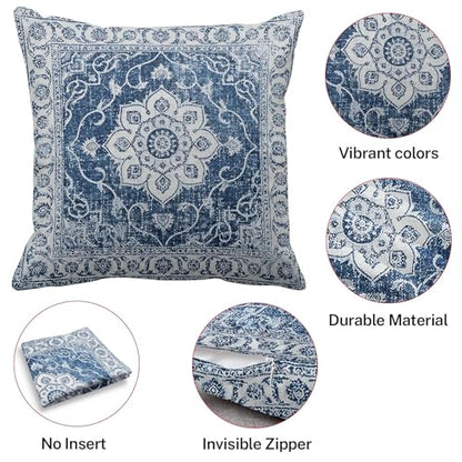 Throw Pillow Covers, Moroccan Mandala, Set of 4, 18"x18" - color: Boho Medallion
