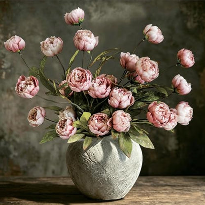 12Pcs Viral Peony Artificial Flowers for Vase - color: Pink, size: 12Pcs
