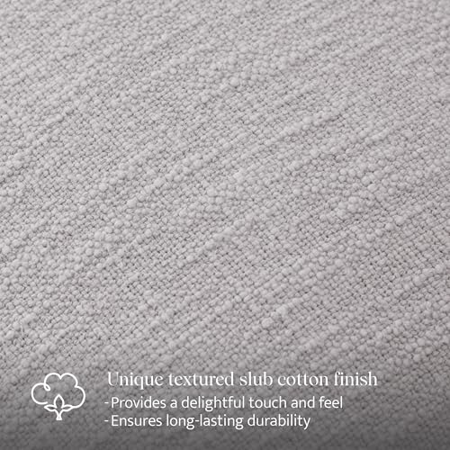 Double Stitch 100% Cotton Scalloped Throw Pillow Covers, Winter Sky - color: Winter Sky, size: 20" x 20" (Pack of 2)