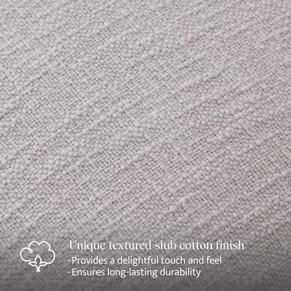 Double Stitch 100% Cotton Scalloped Throw Pillow Covers, Winter Sky - color: Winter Sky, size: 20" x 20" (Pack of 2)
