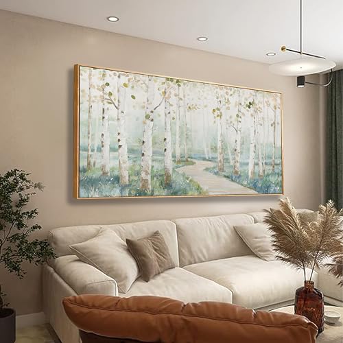 Modern Natural Landscape Canvas Wall Art Decor Home Decor Wall Art Prints Colorful Forest Path Framed Landscape Wall Art Decorations for Living Room Wall Bedroom Kitchen Office Decor 24"×48" - color: colorful, size: 48"L x 24"W