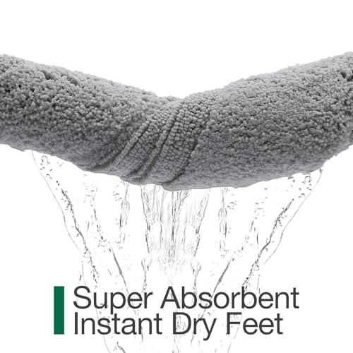 LUMI Ultra Soft Bathroom Rugs, Non Slip Bath Mat 20x32, Grey - color: Grey, size: 20" X 32"