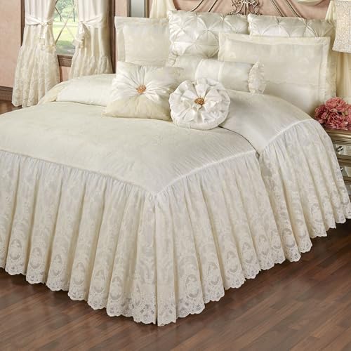 Cameo Lace Luxury Bedding, Full Bedspread, Set of 5 - size: 5 Piece Full Bedspread Set