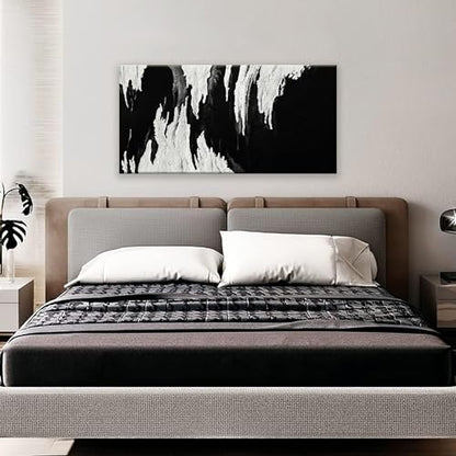 Black And White Abstract Wall Art For iving Room Prints Paintings 20" X 40" - color: QUN-3B, size: 40"L x 20"W
